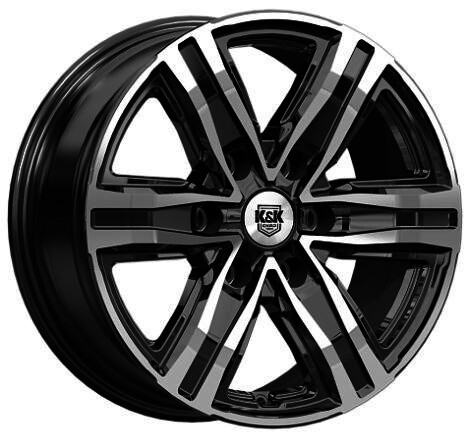 K&K R8 (Кс1174) 7,5x17 6*139,7 Et:36 Dia:100,1 алмаз черный